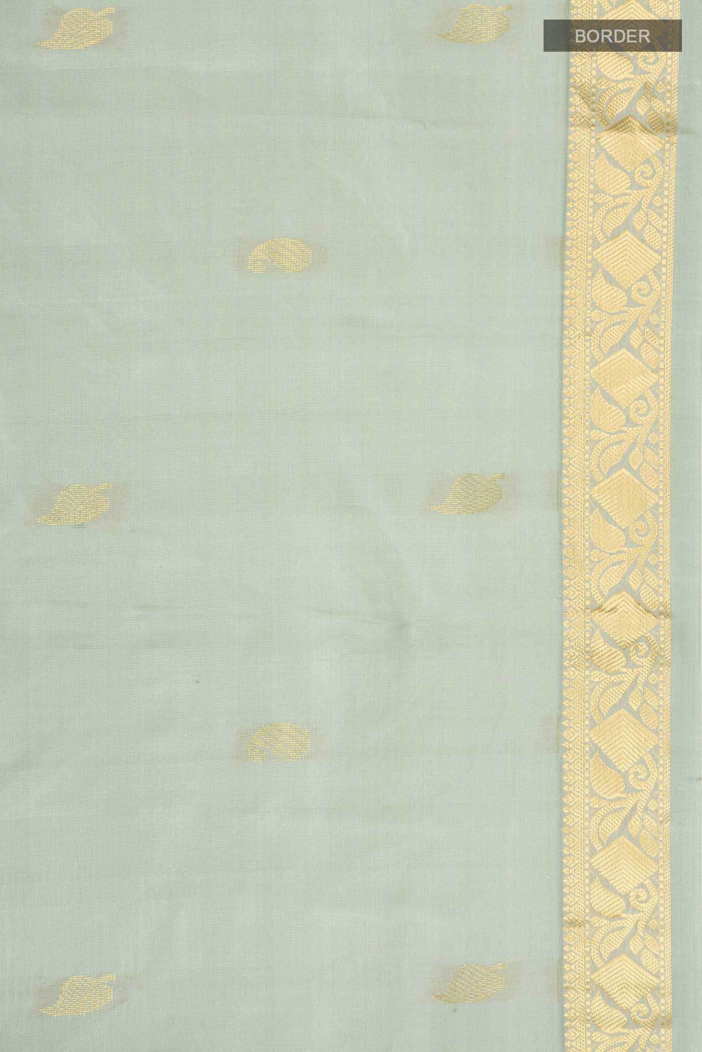Sage Green Kanchipuram Silk Saree
