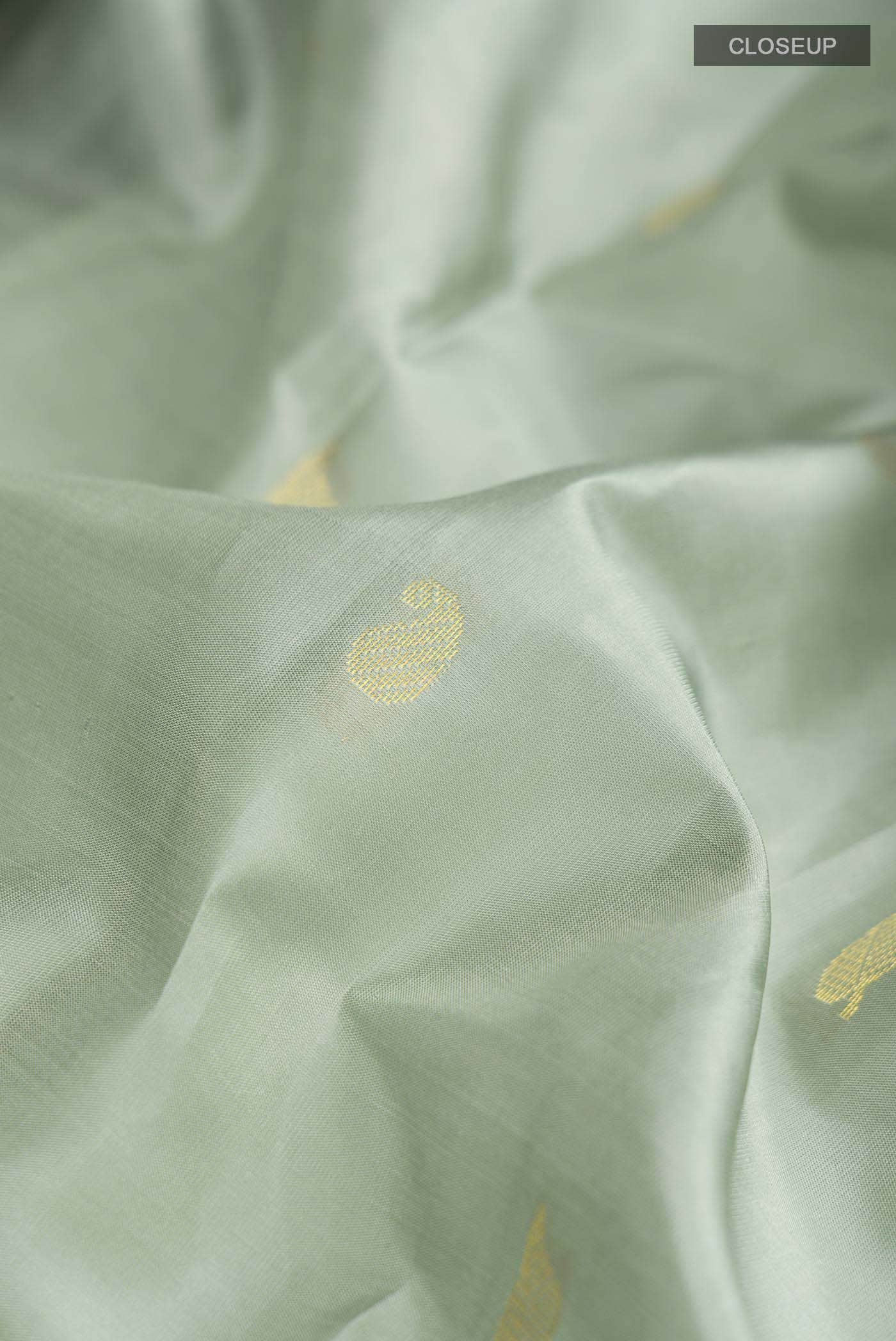 Sage Green Kanchipuram Silk Saree
