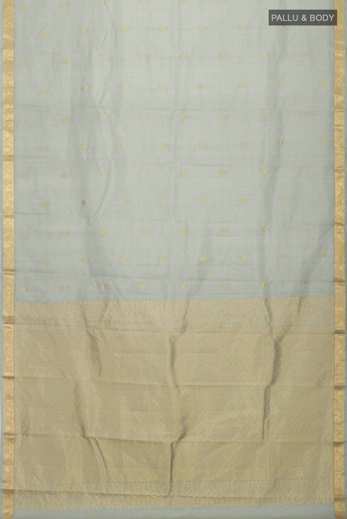 Sage Green Kanchipuram Silk Saree