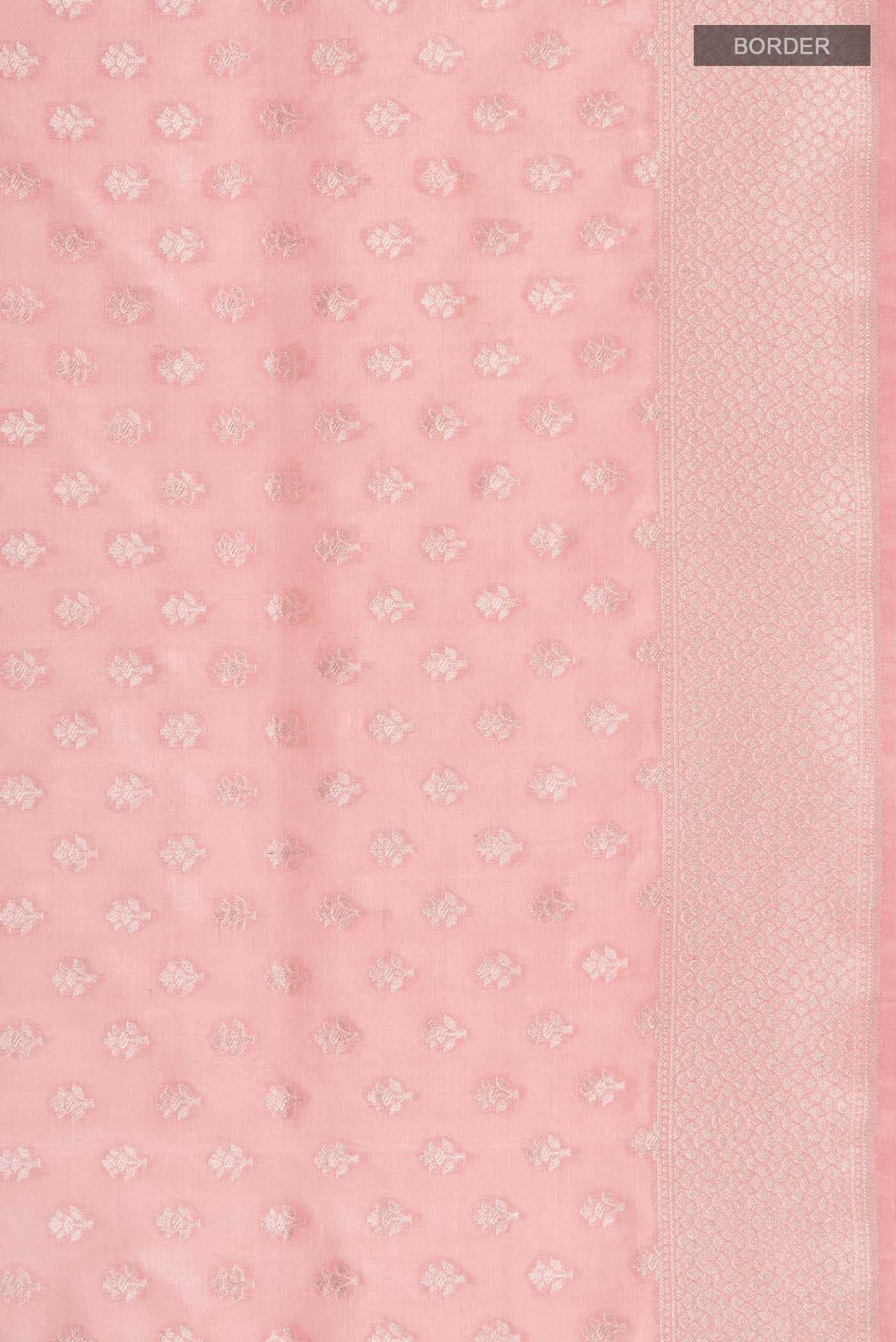 Peach Banarasi Silk Saree