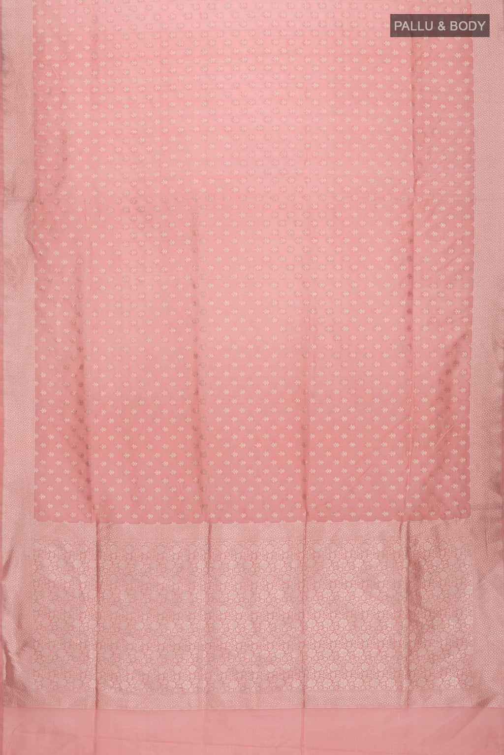 Peach Banarasi Silk Saree