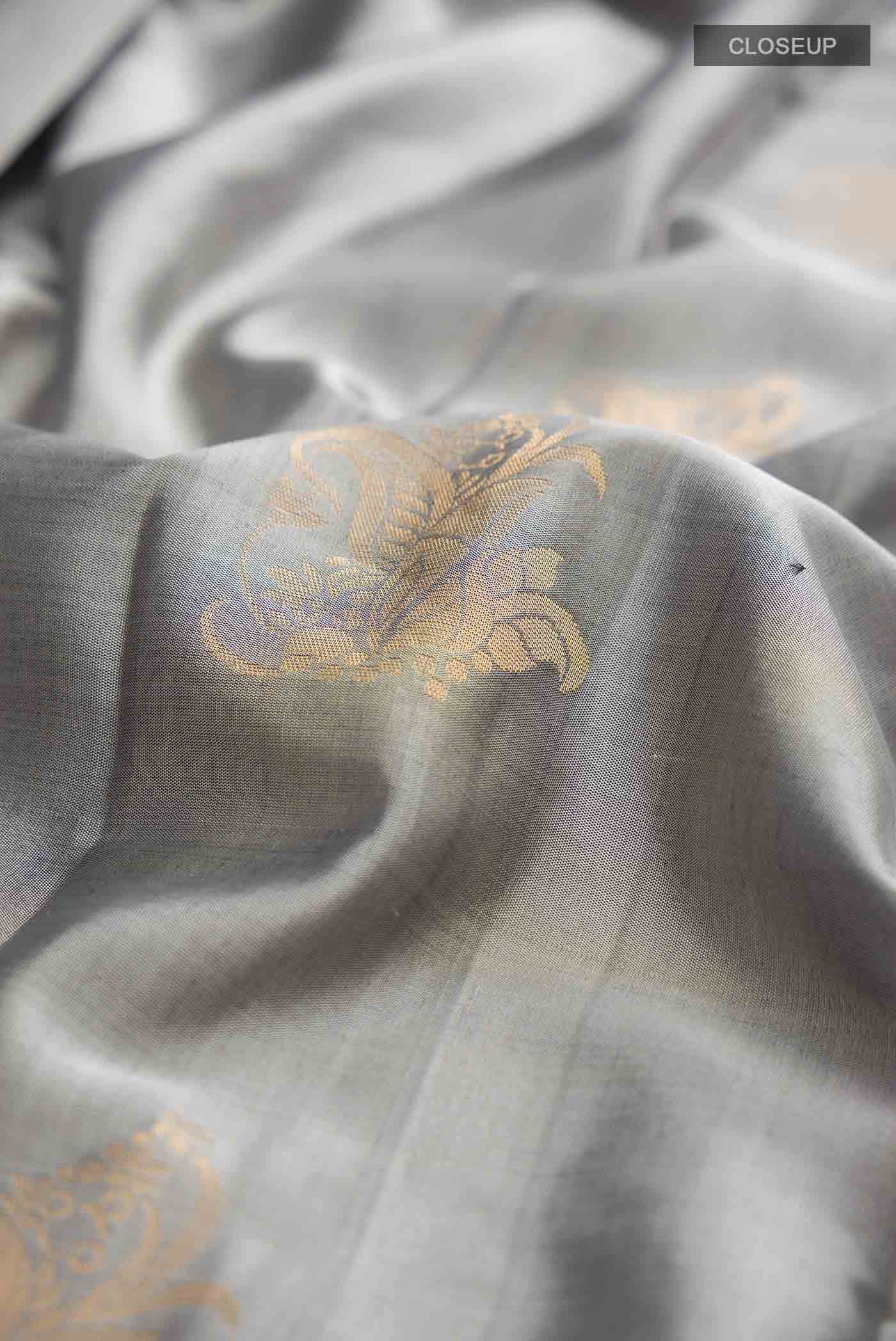 Grey Soft Silk Saree