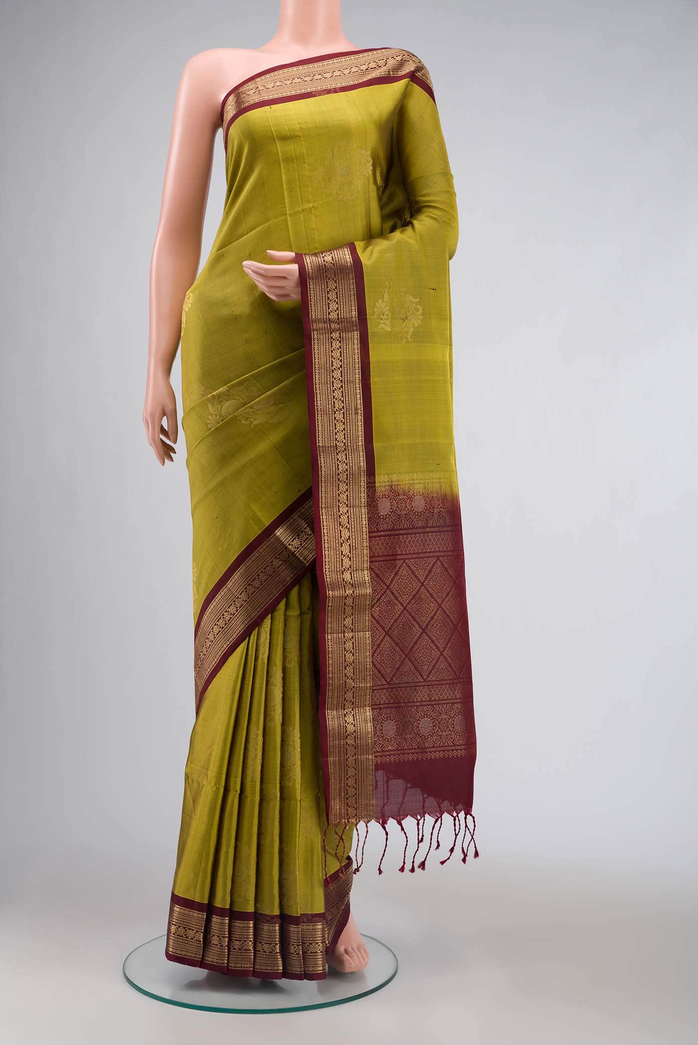 Mehandi Green Soft Silk Saree