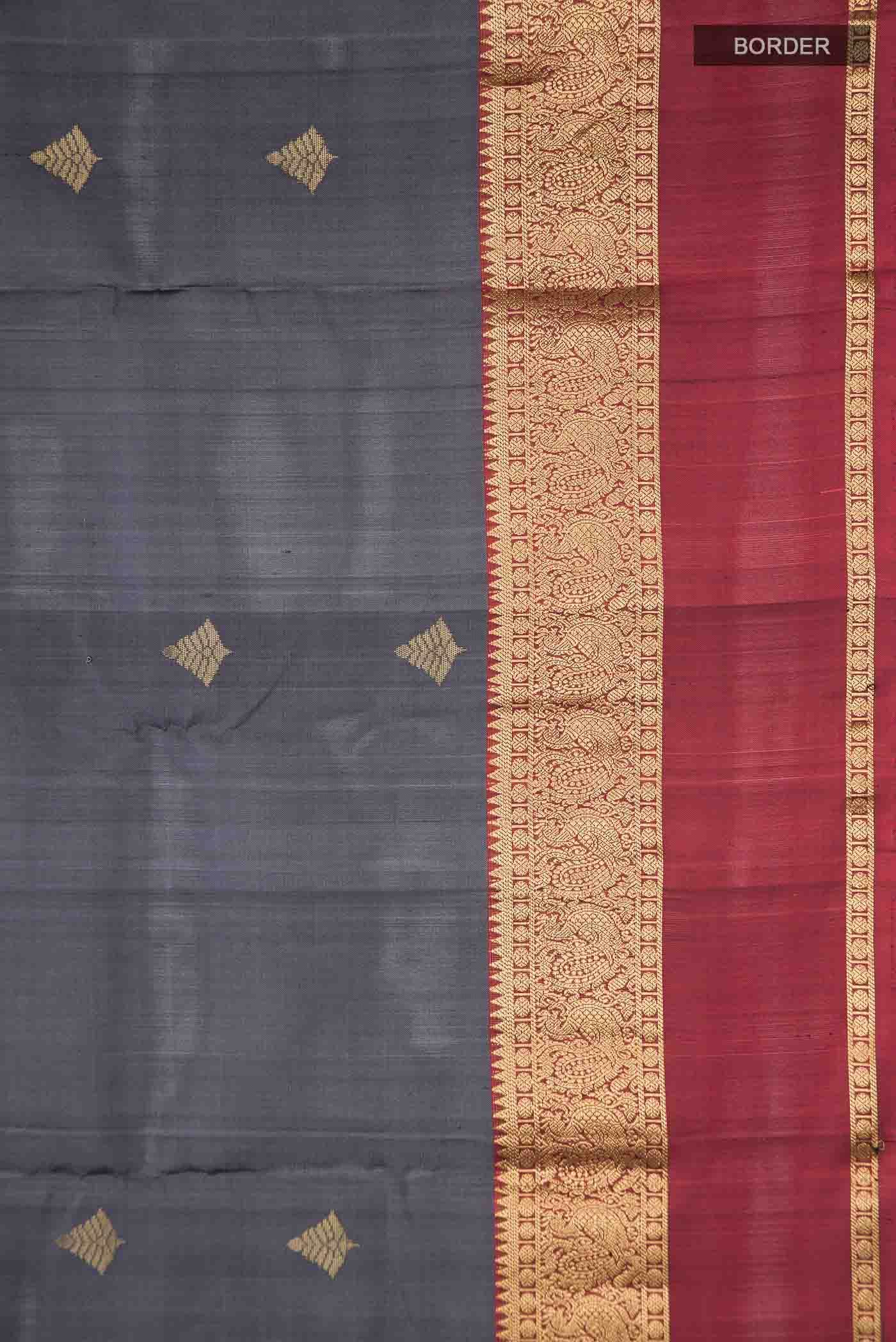 Grey Soft Silk Saree