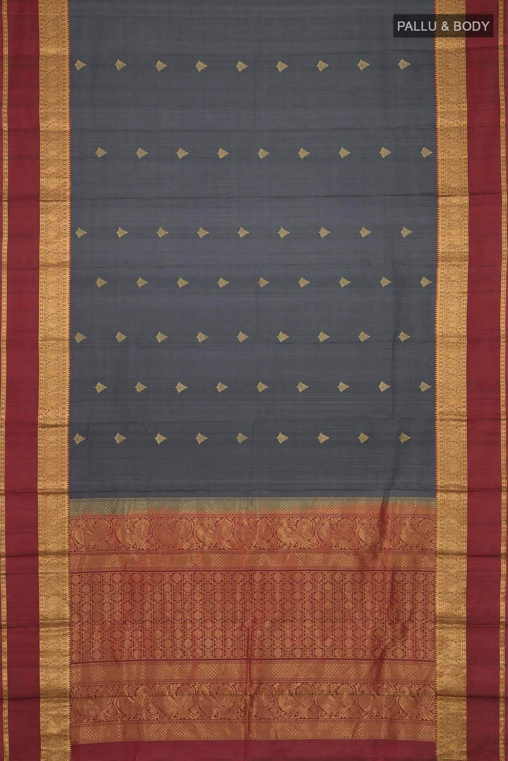 Grey Soft Silk Saree