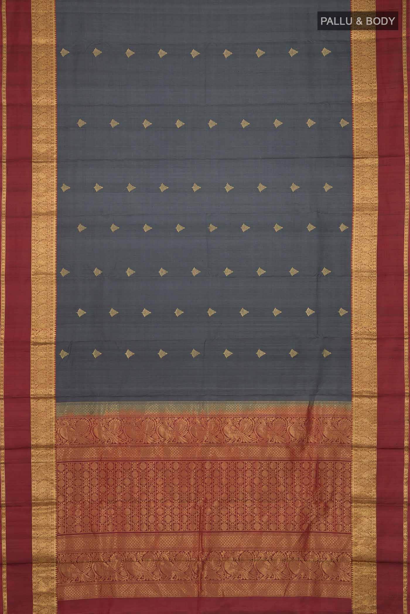 Grey Soft Silk Saree