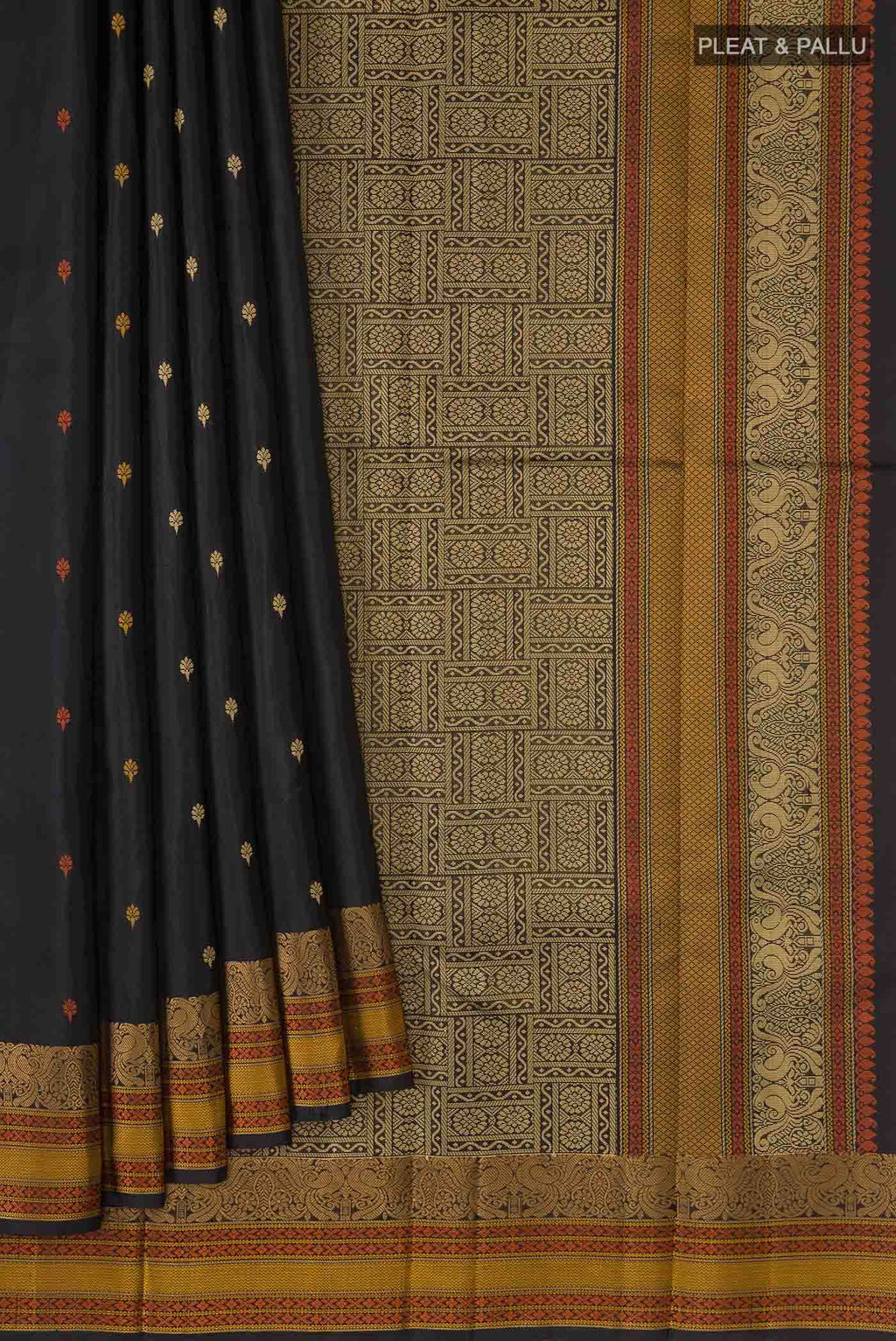 Black Kanchipuram Silk Saree