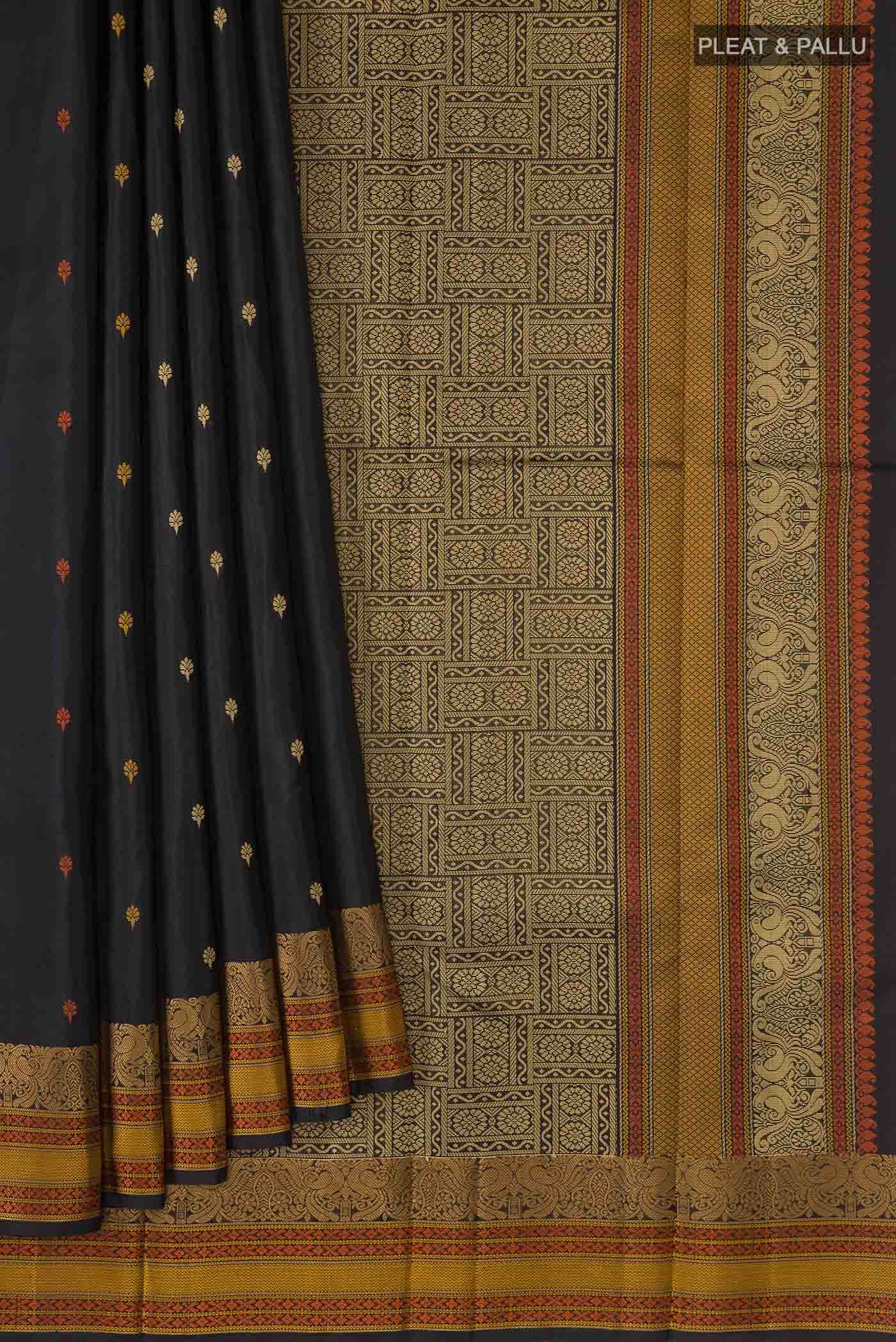 Black Kanchipuram Silk Saree