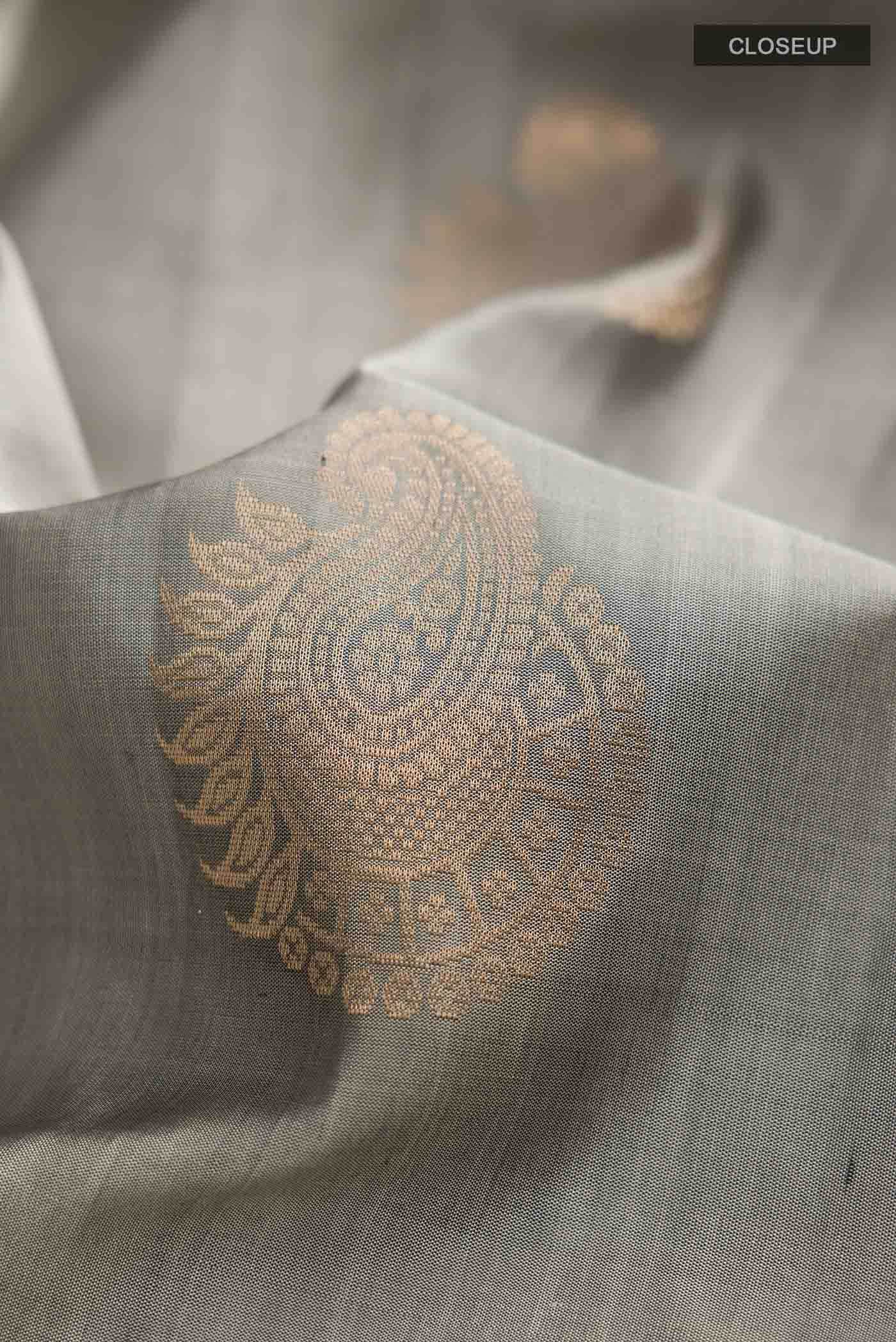 Grey Soft Silk Saree