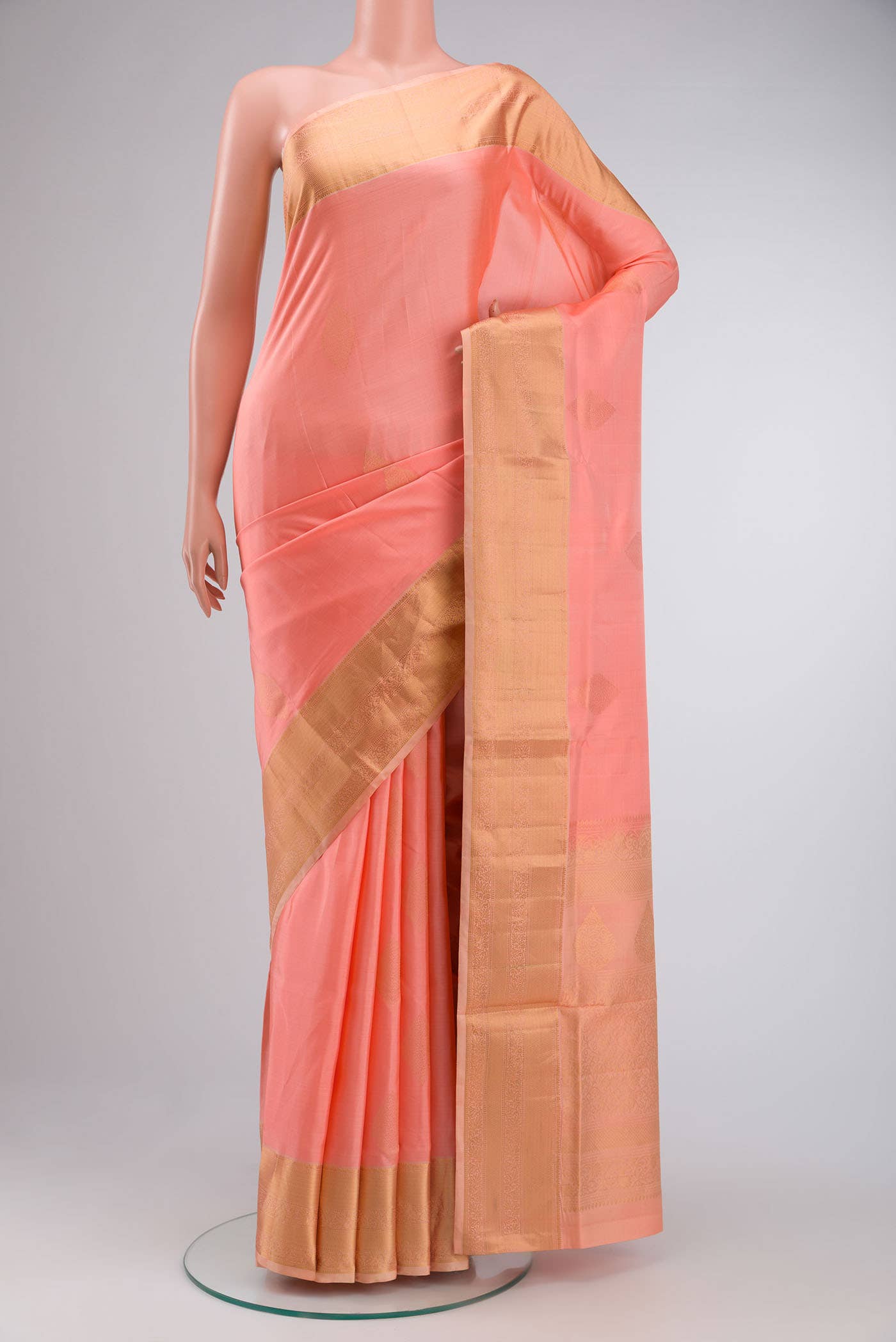 Peach Soft Silk Saree