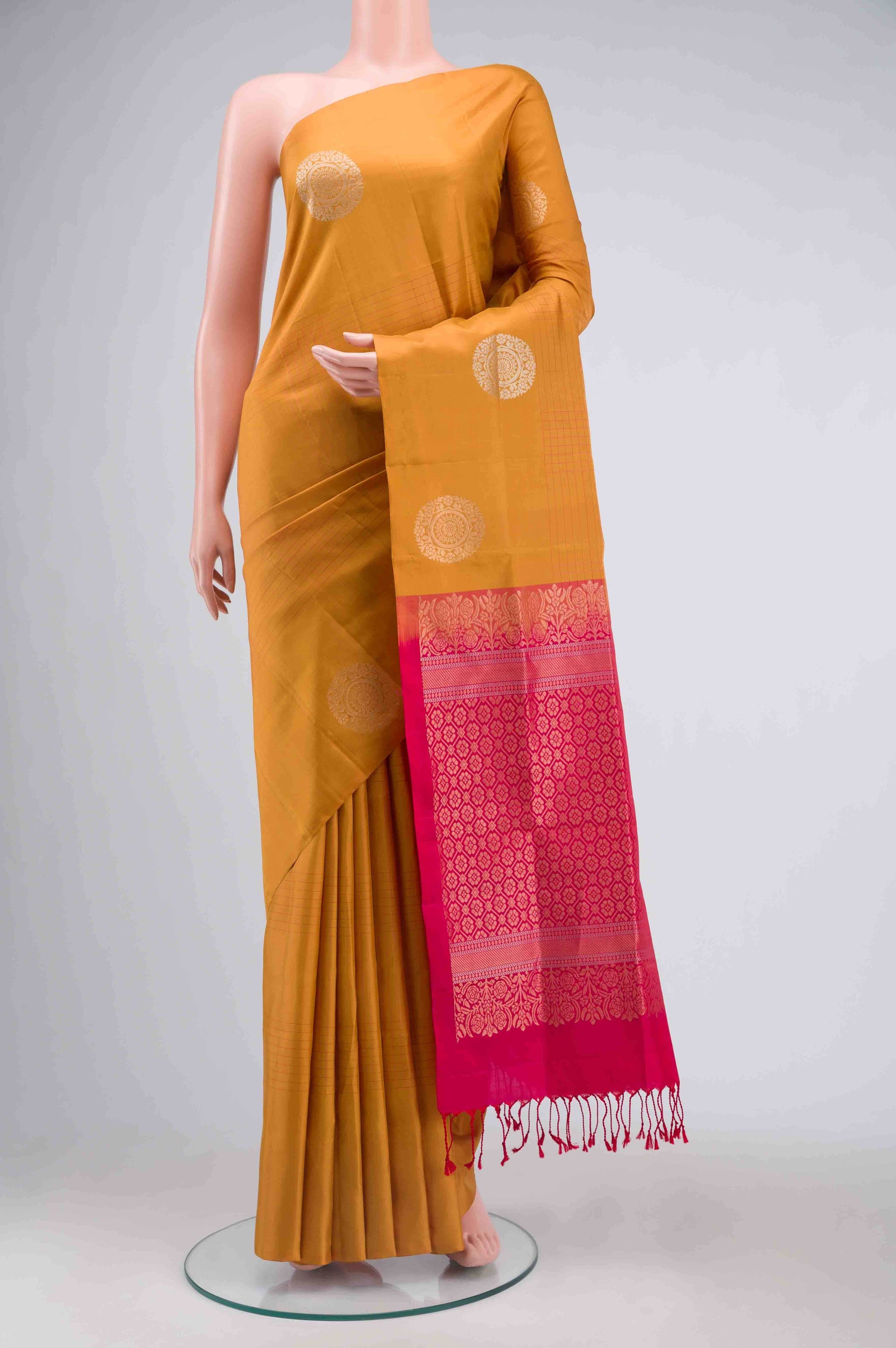 Mustard Soft Silk Saree