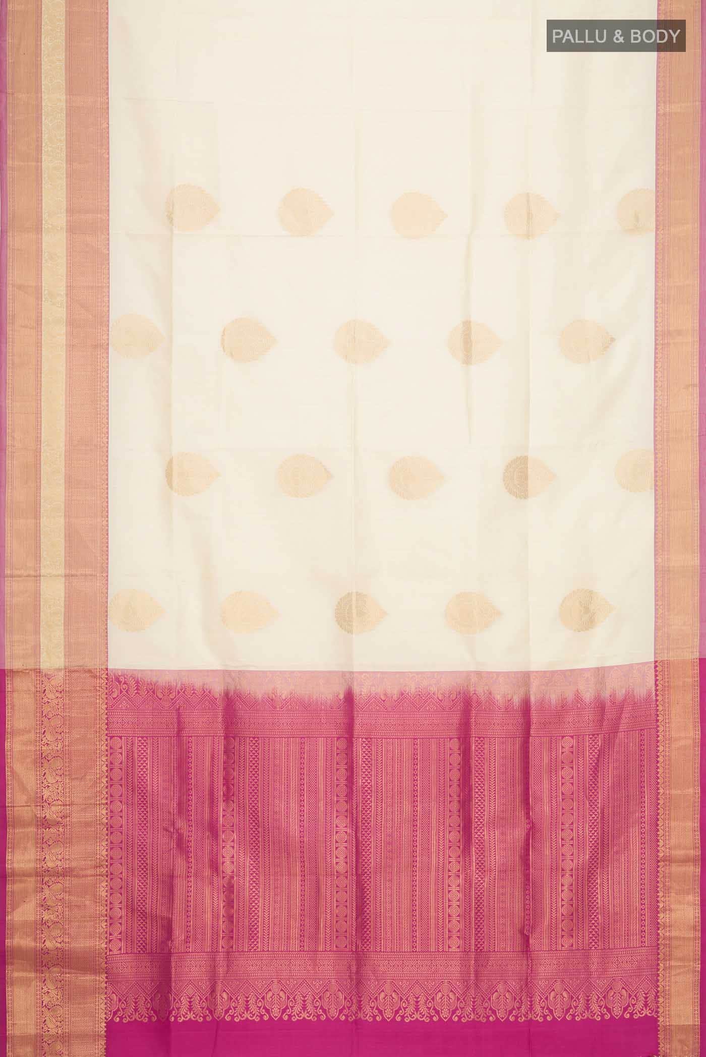 Cream Soft Silk Saree