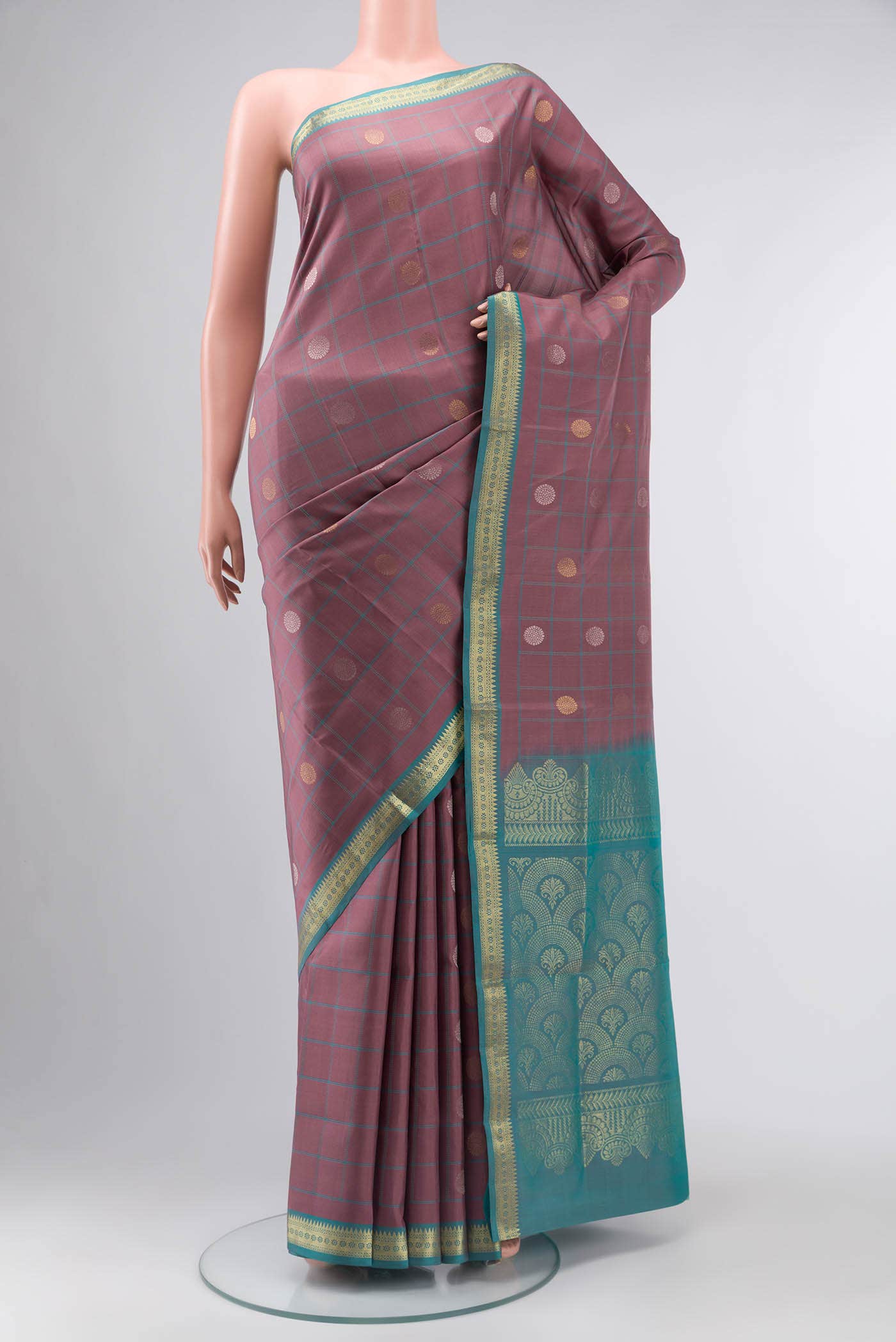 Mauve Kanchipuram Silk Saree