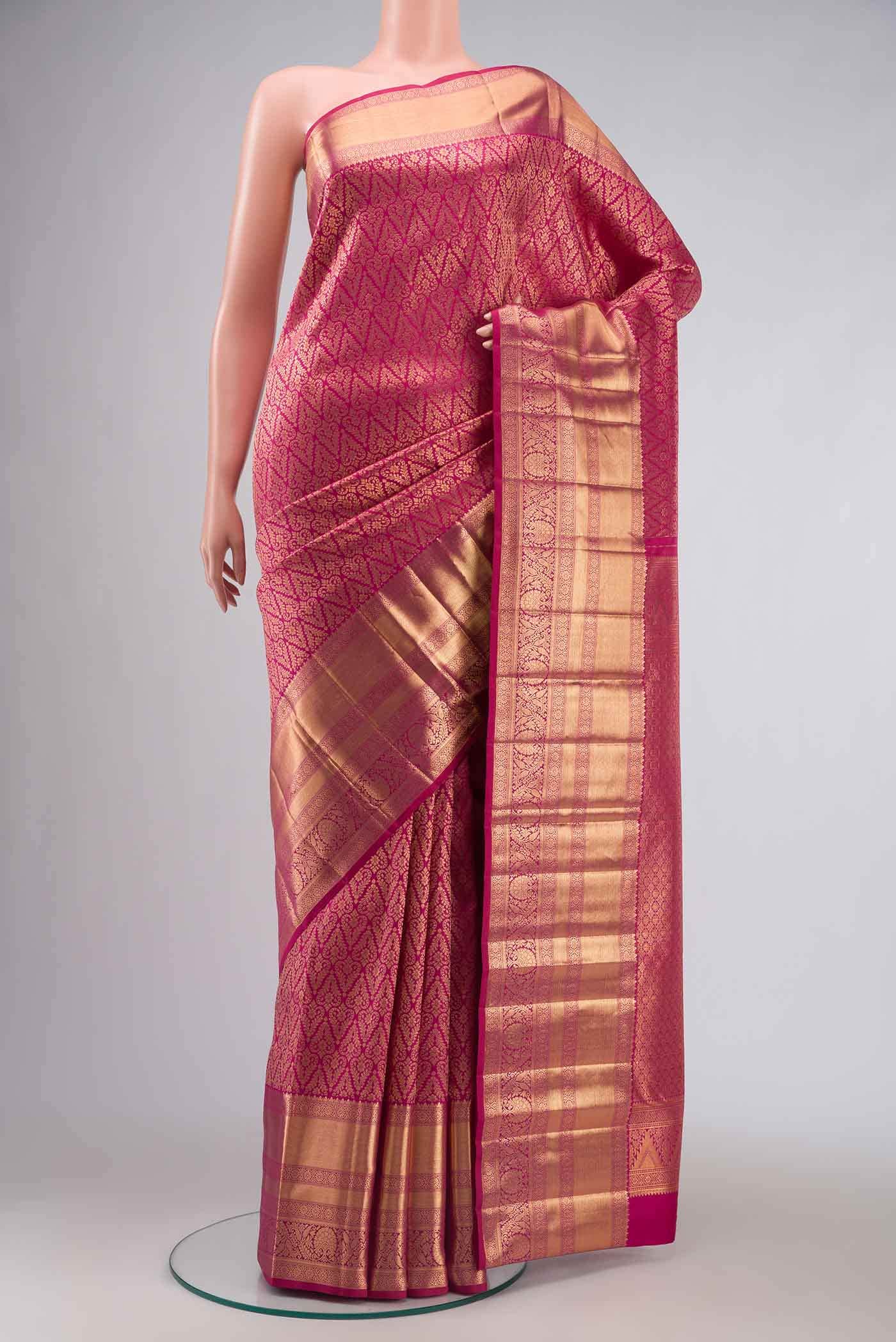 Pink Kanchipuram Silk Saree