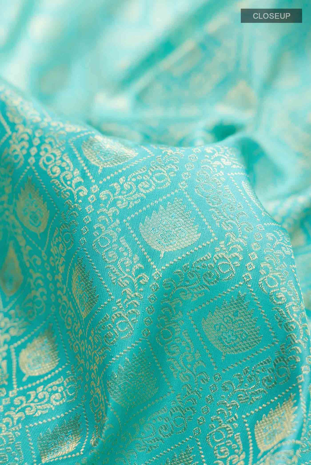 Sea Green Kanchipuram Silk Saree