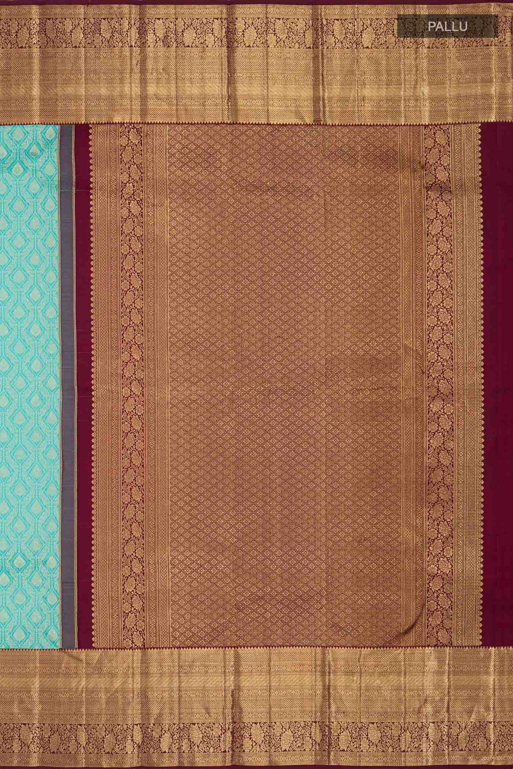 Sea Green Kanchipuram Silk Saree