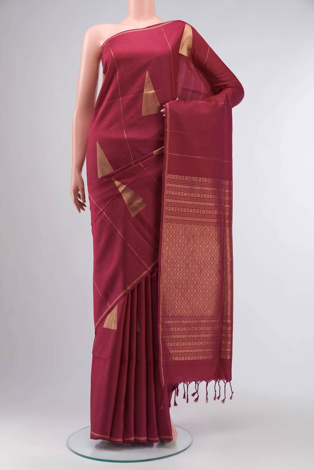 Maroon Soft Silk Saree