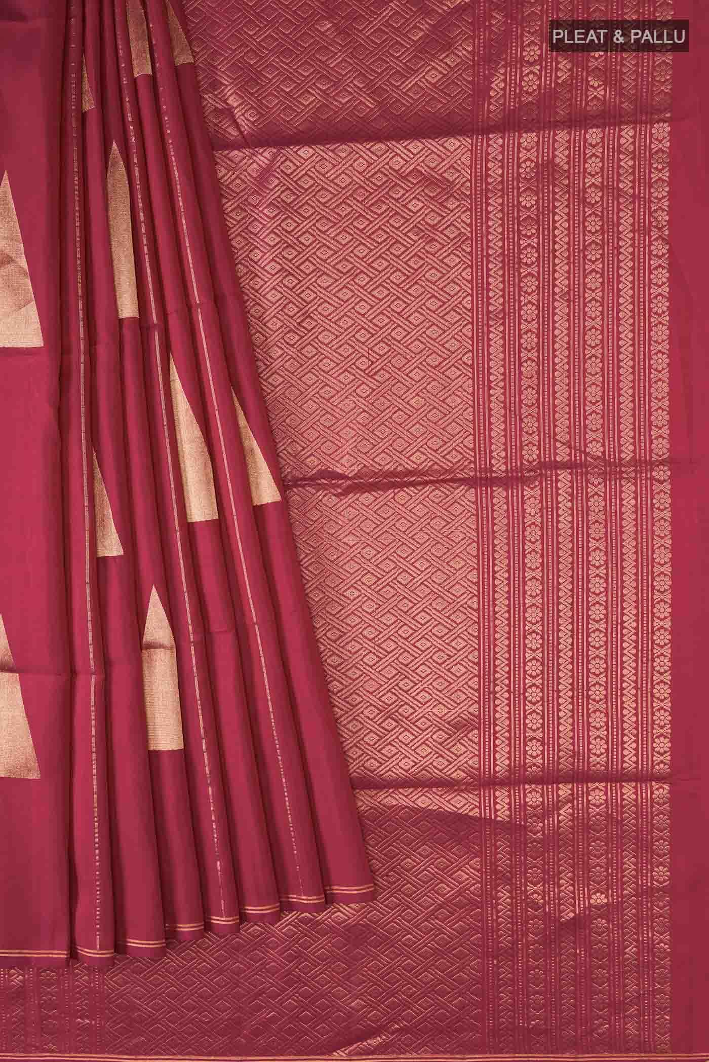 Maroon Soft Silk Saree