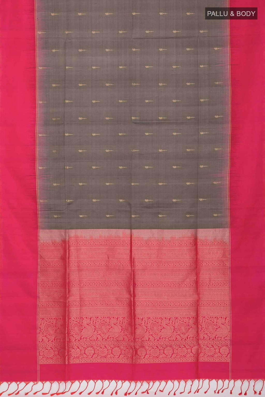 Grey Soft Silk Saree