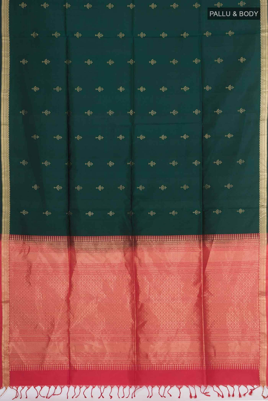 Bottle Green Soft Silk Saree