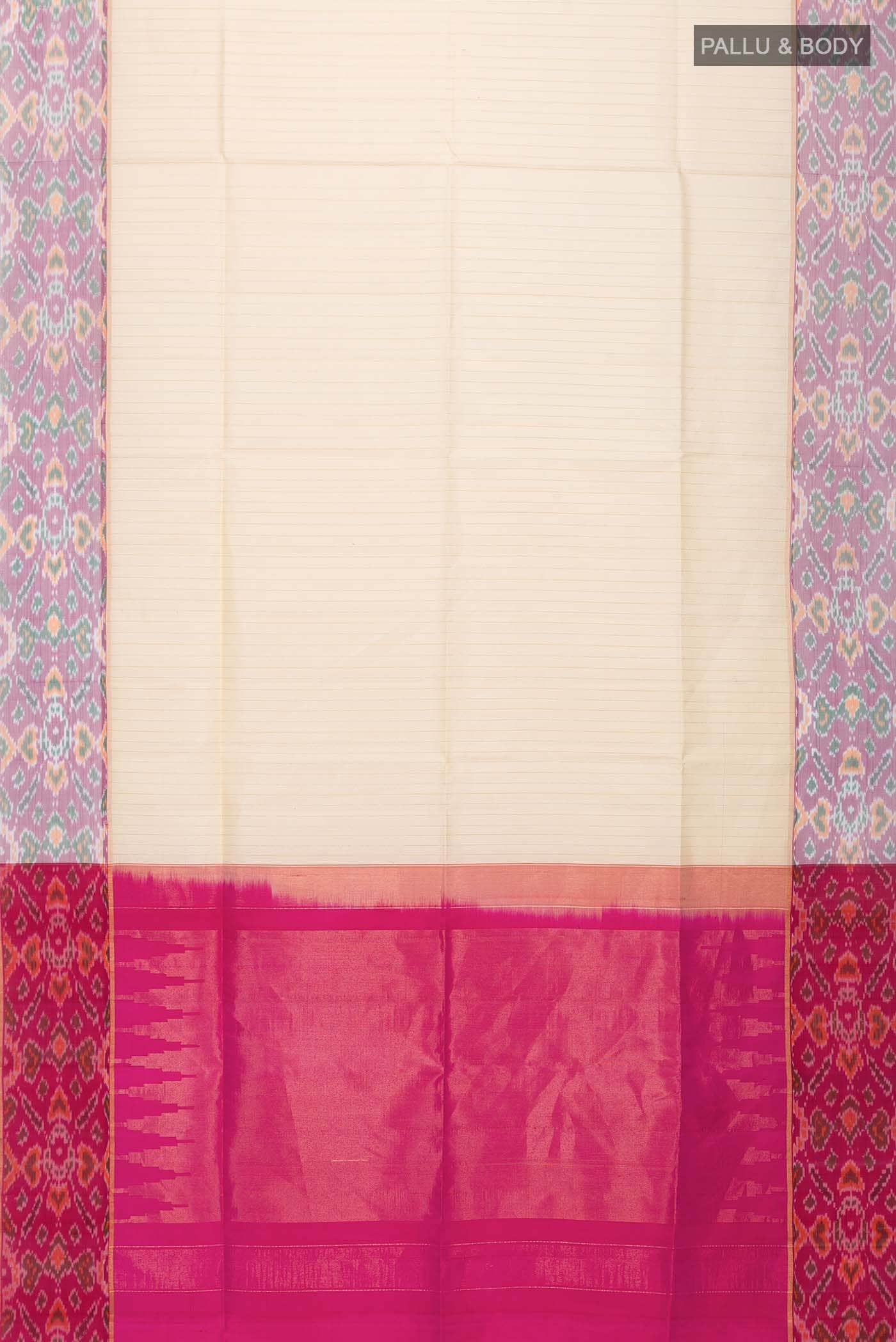 Cream Soft Silk Saree