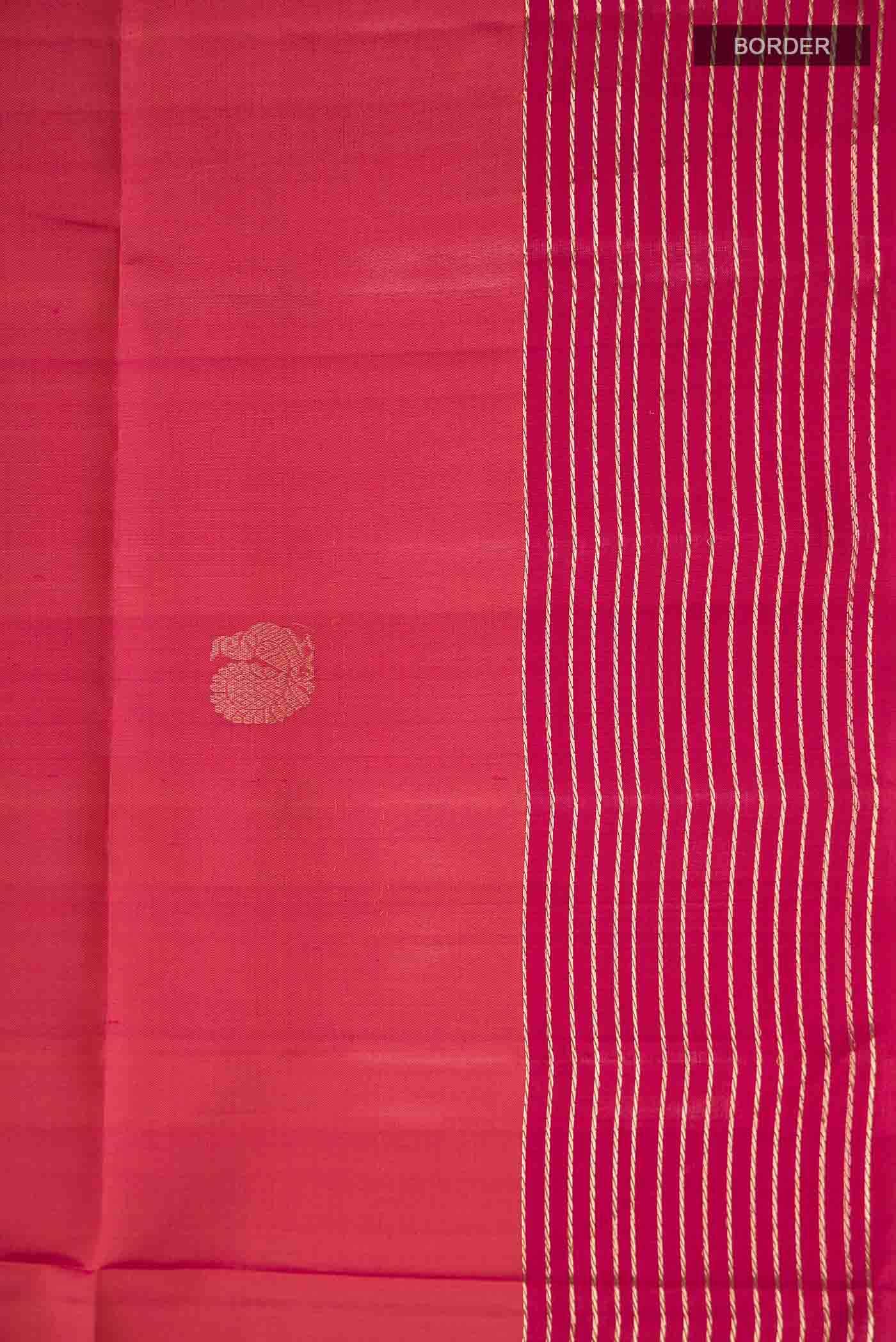 Pink with Orange Dual Tone Soft Silk Saree
