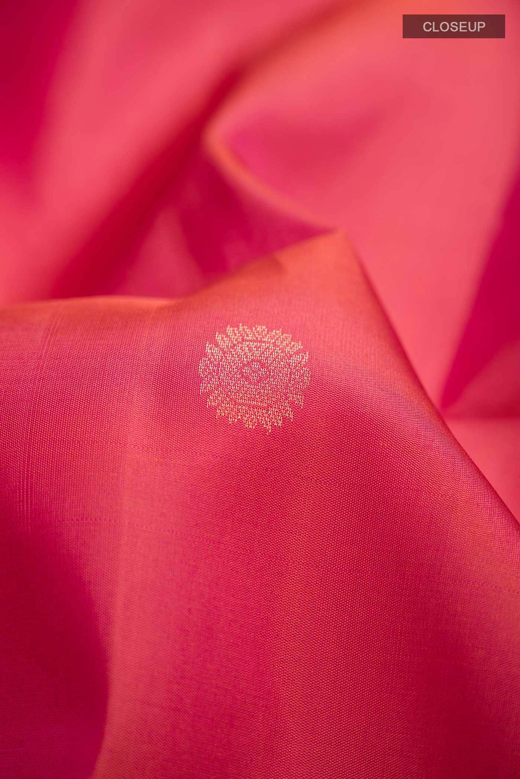 Pink with Orange Dual Tone Soft Silk Saree