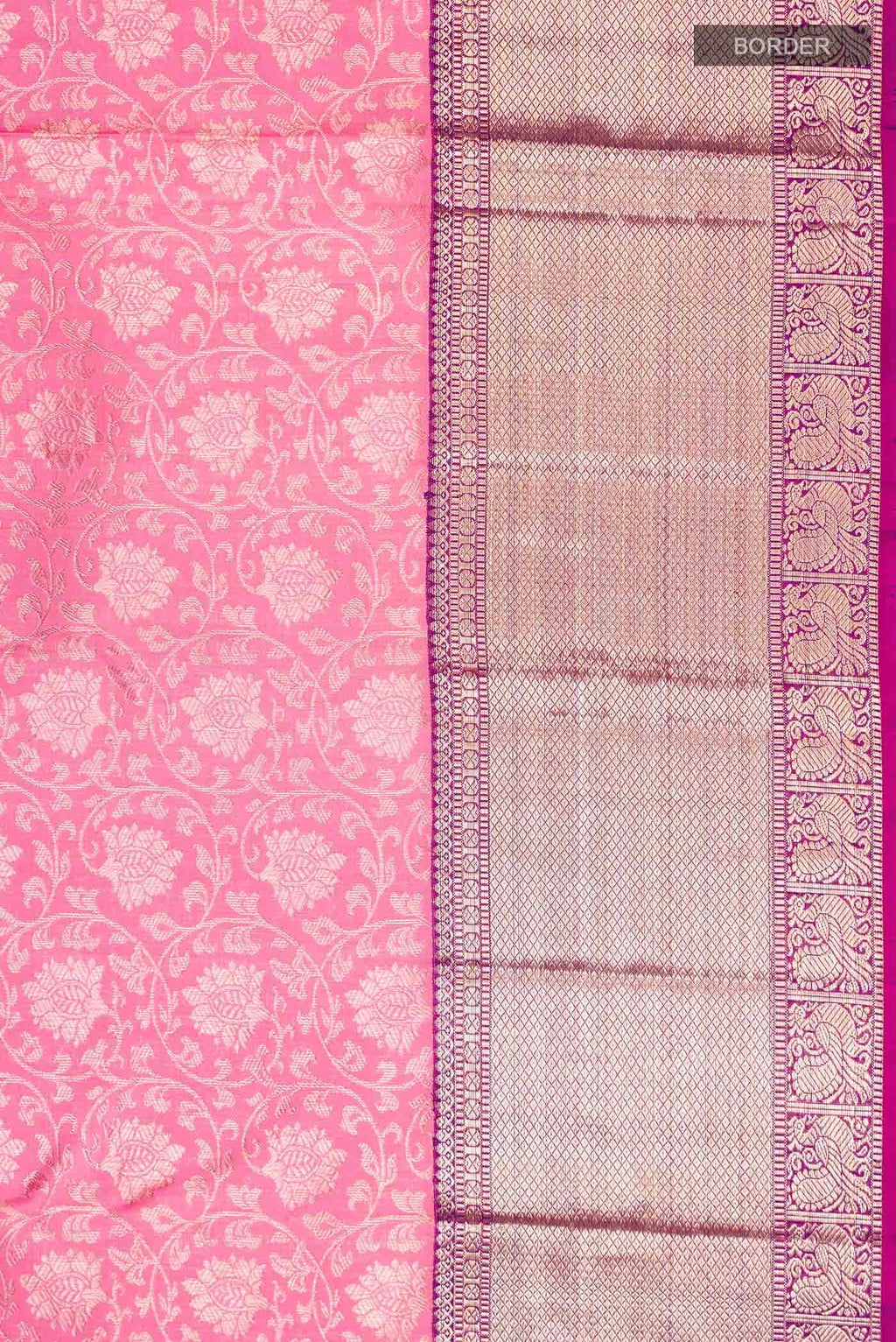 Pink Kanchipuram Silk Saree