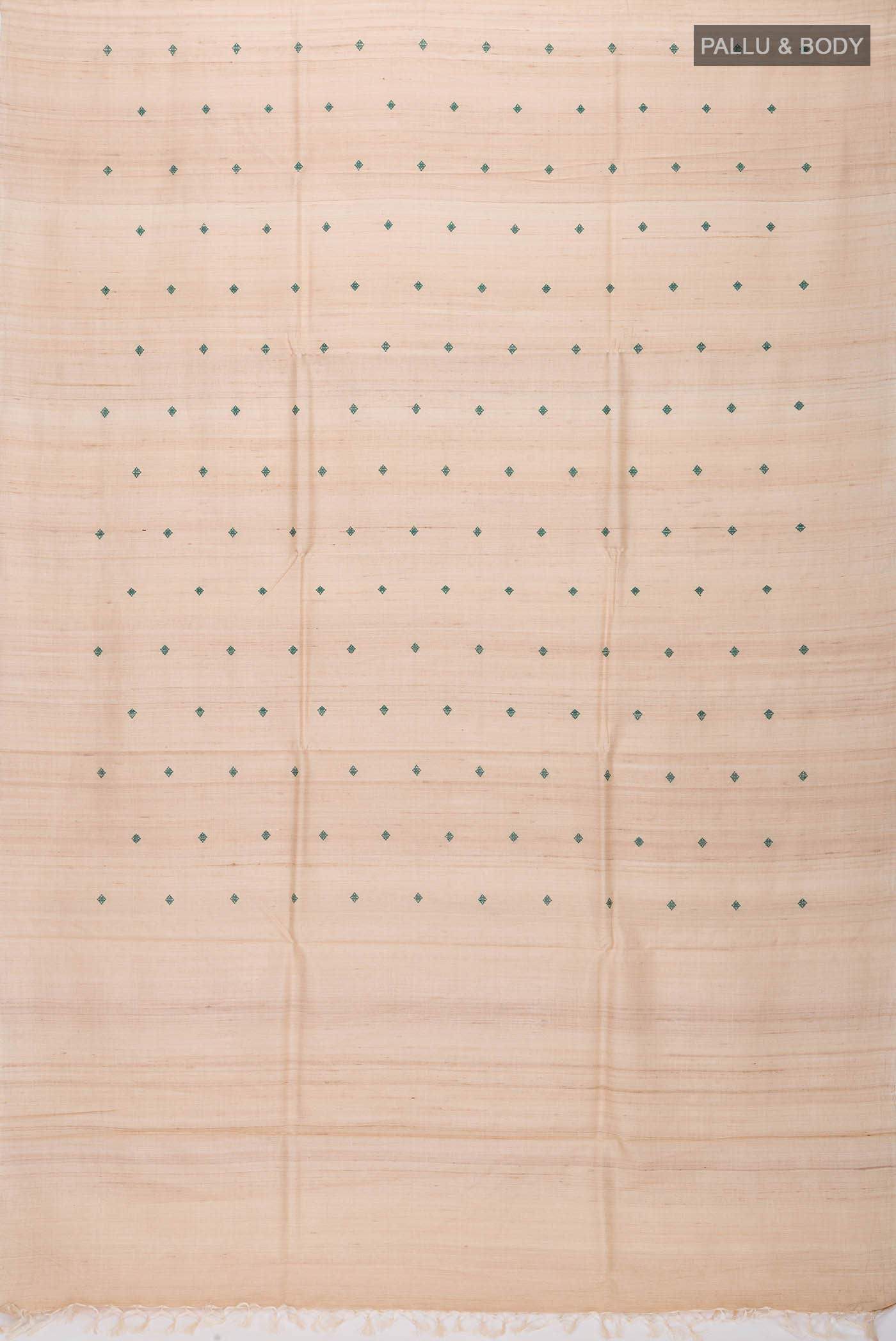 Beige Banarasi Tussar Silk Saree