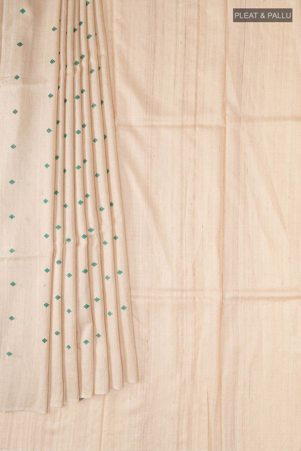 Beige Banarasi Tussar Silk Saree