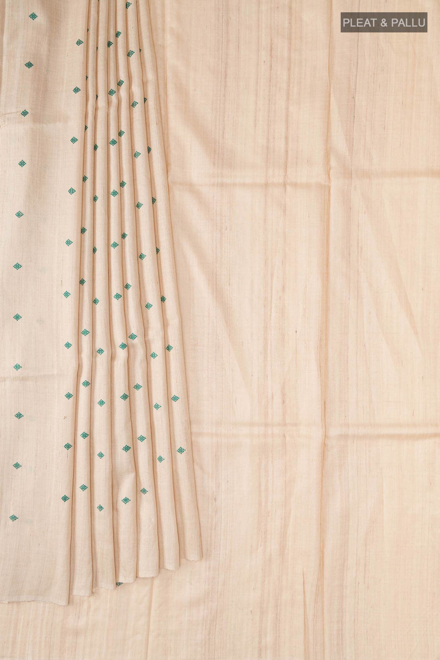 Beige Banarasi Tussar Silk Saree