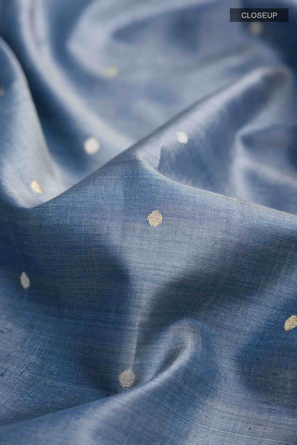 Blue Tussar Silk Saree