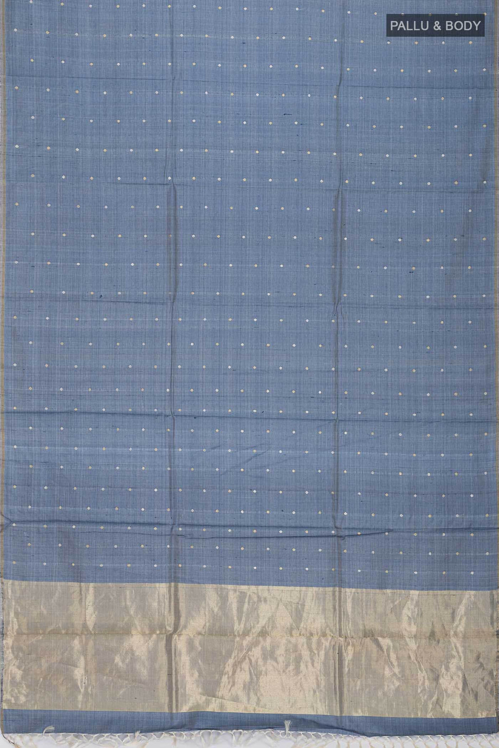 Blue Tussar Silk Saree