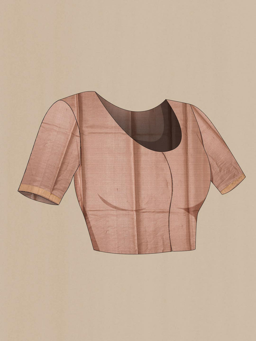 Brown Tussar Silk Saree