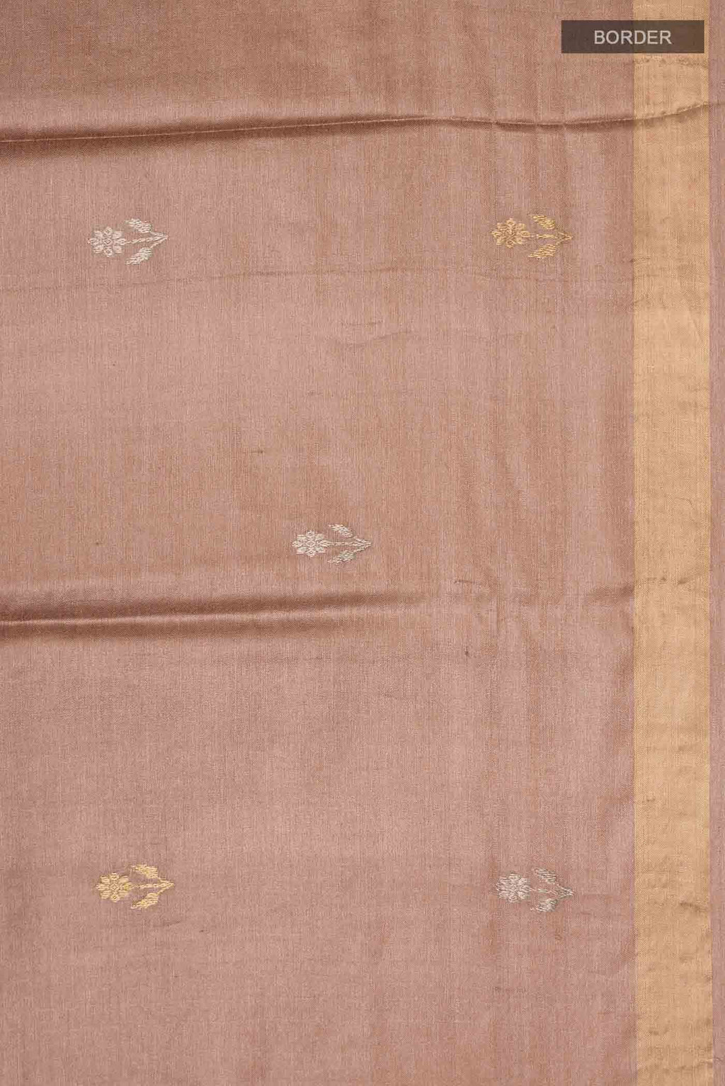 Brown Tussar Silk Saree