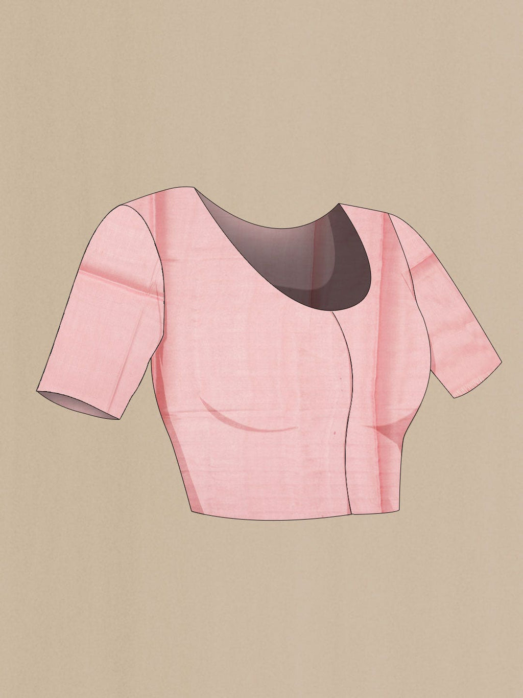 Peach MP Tussar Saree