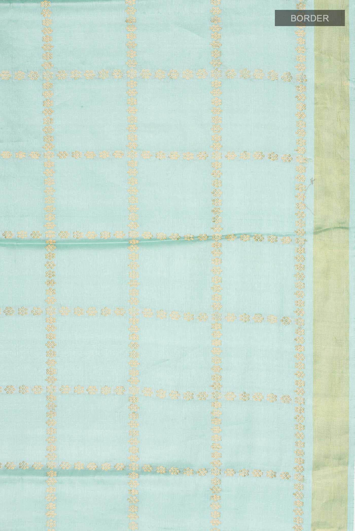 Sea Green MP Tussar Saree