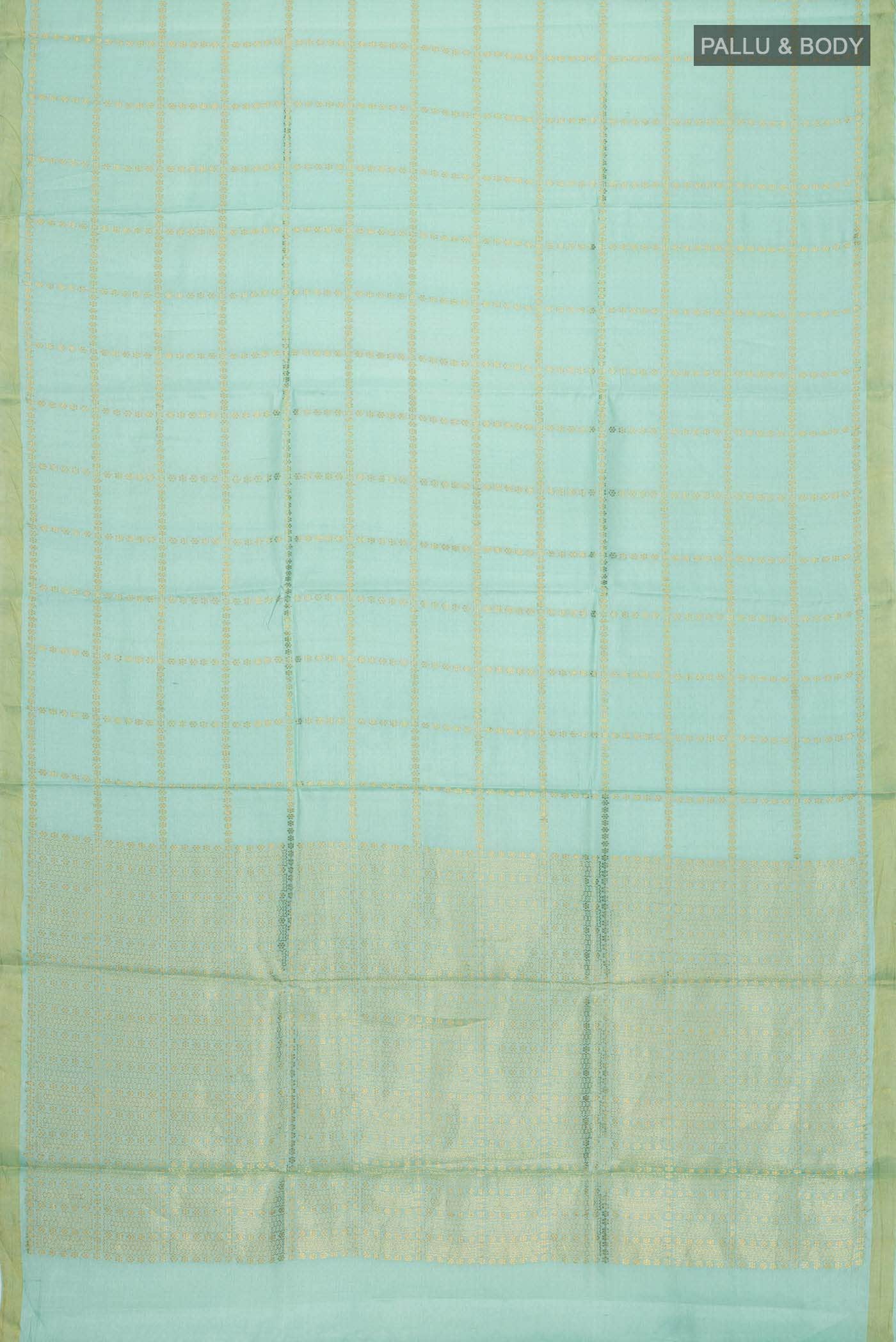 Sea Green MP Tussar Saree