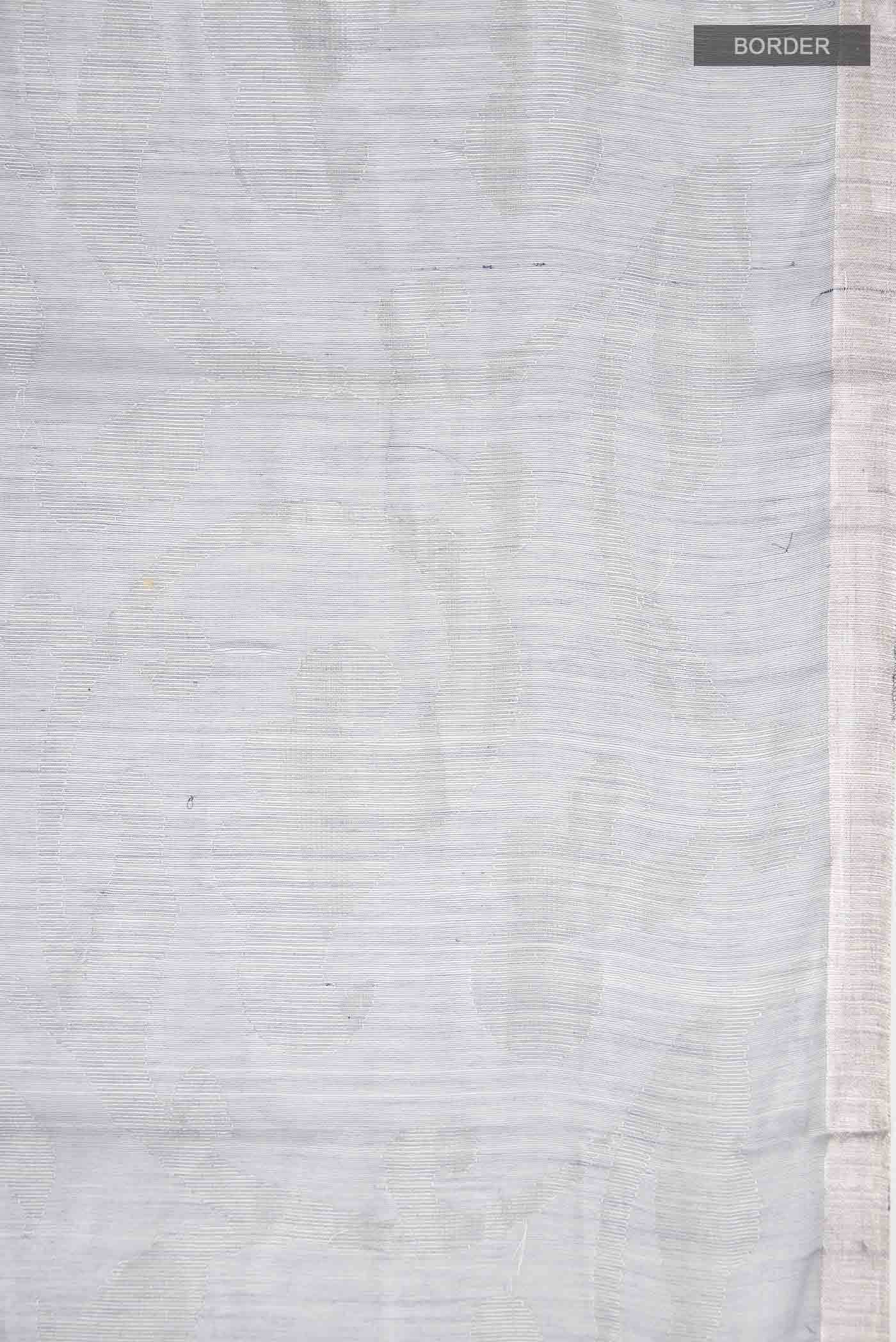Blue Tussar Silk Saree