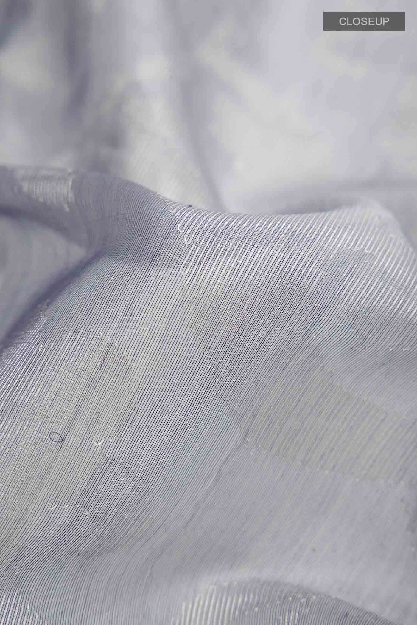 Blue Tussar Silk Saree