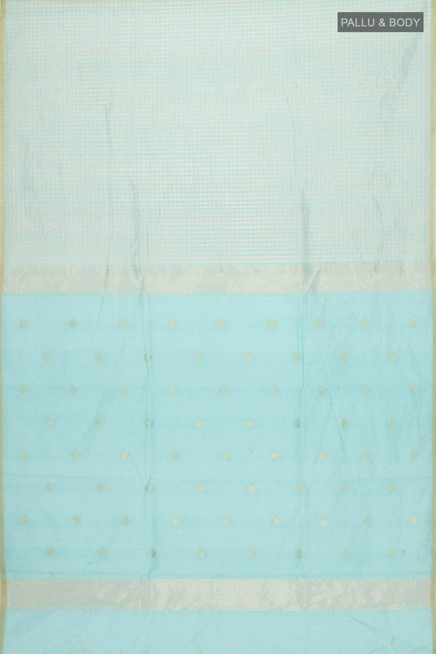Sea Green Maheshwari Silk Cotton Saree