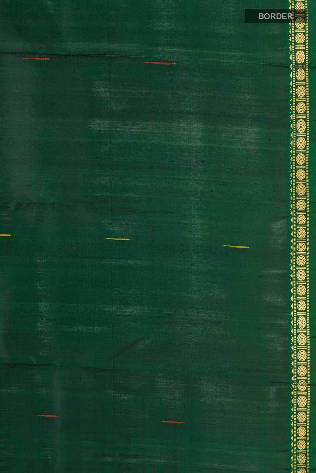Bottle Green Kanchipuram Silk Saree