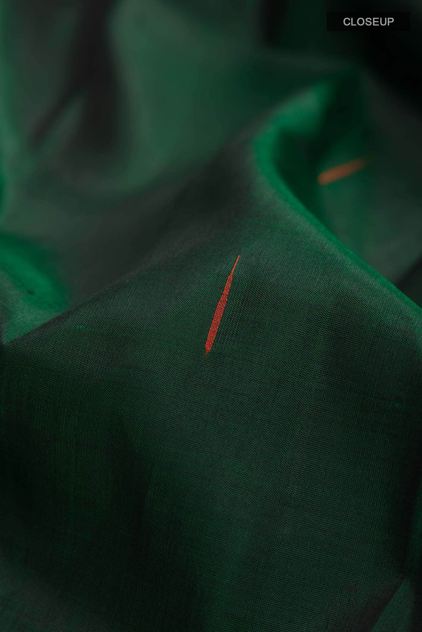 Bottle Green Kanchipuram Silk Saree