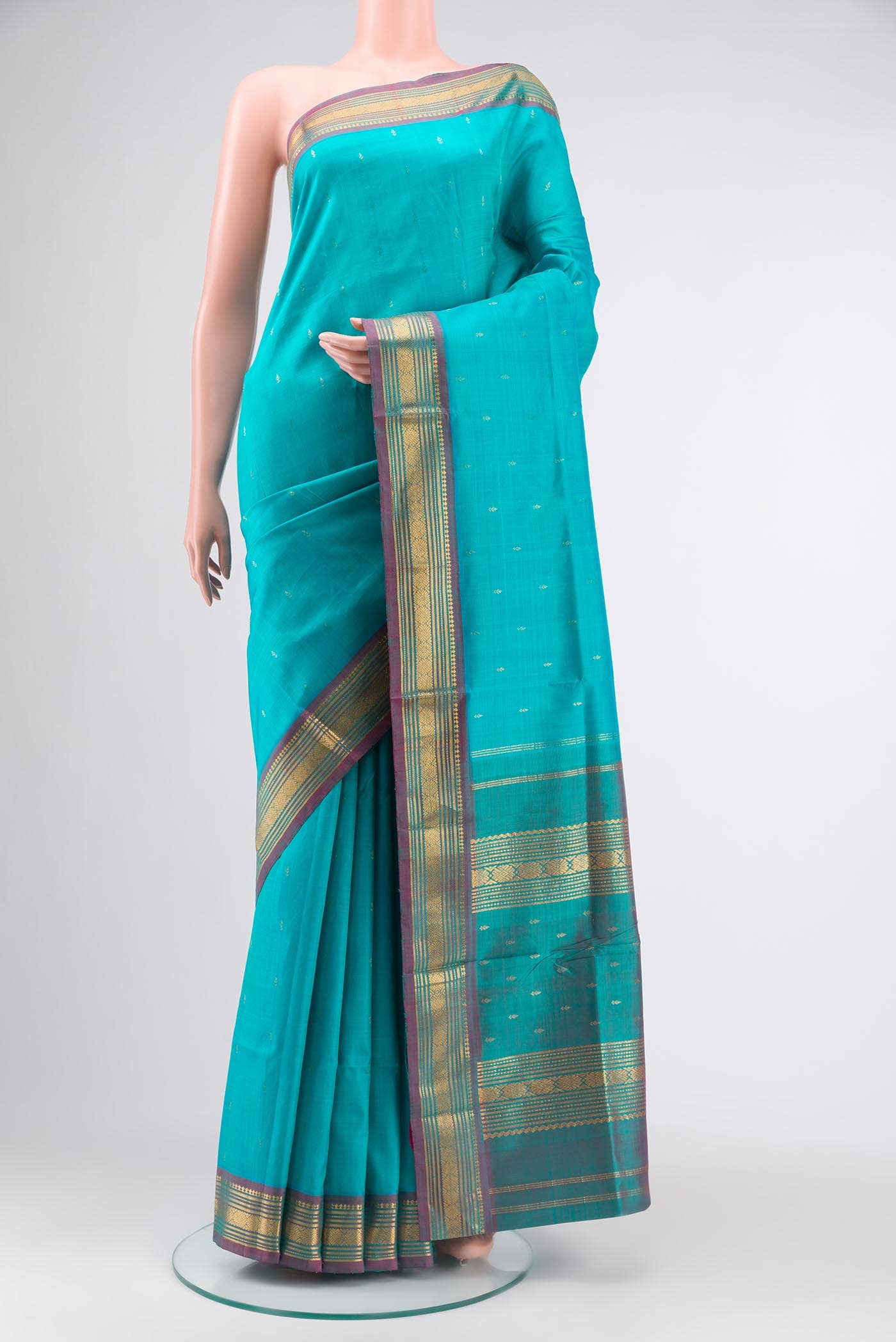 Blue Kanchipuram Silk Saree