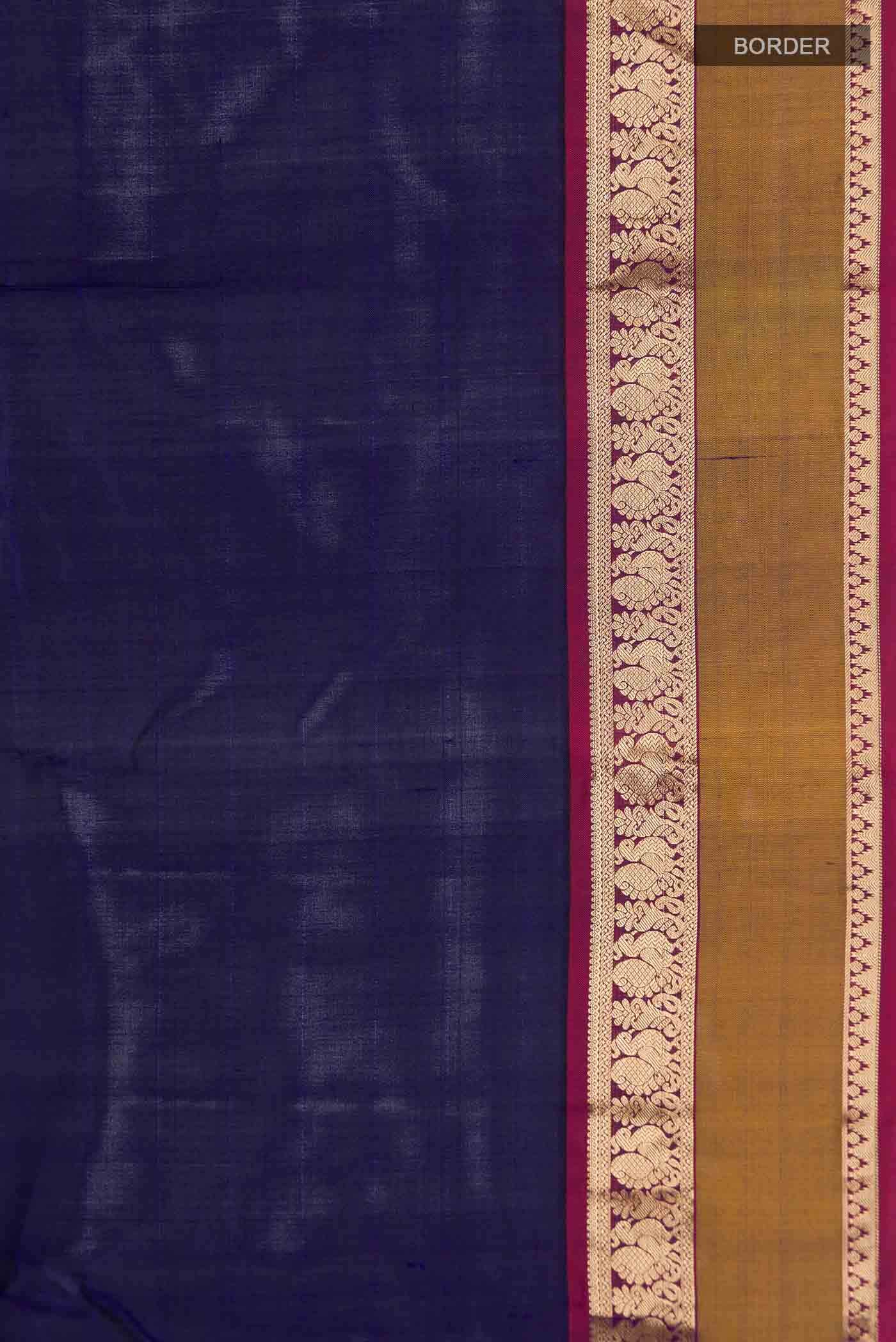 Navy Blue Kanchipuram Silk Saree
