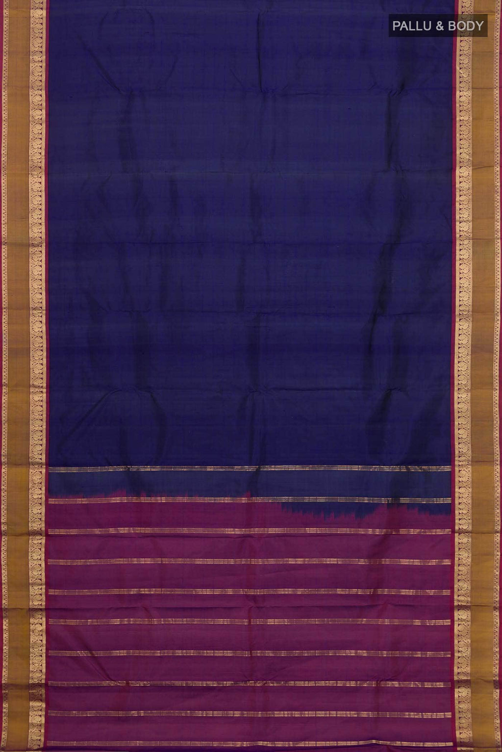 Navy Blue Kanchipuram Silk Saree