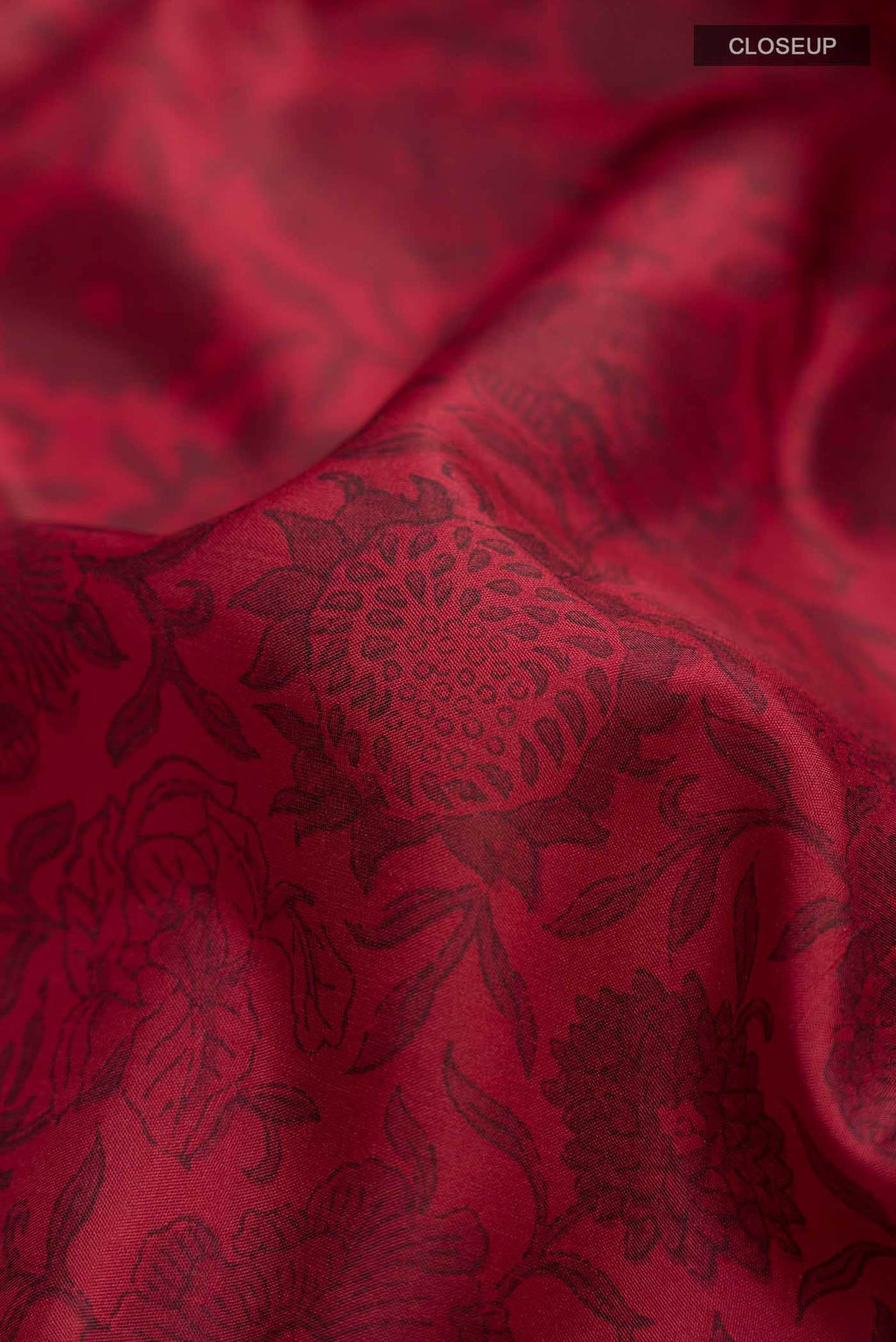 Maroon Printed Silk Saree