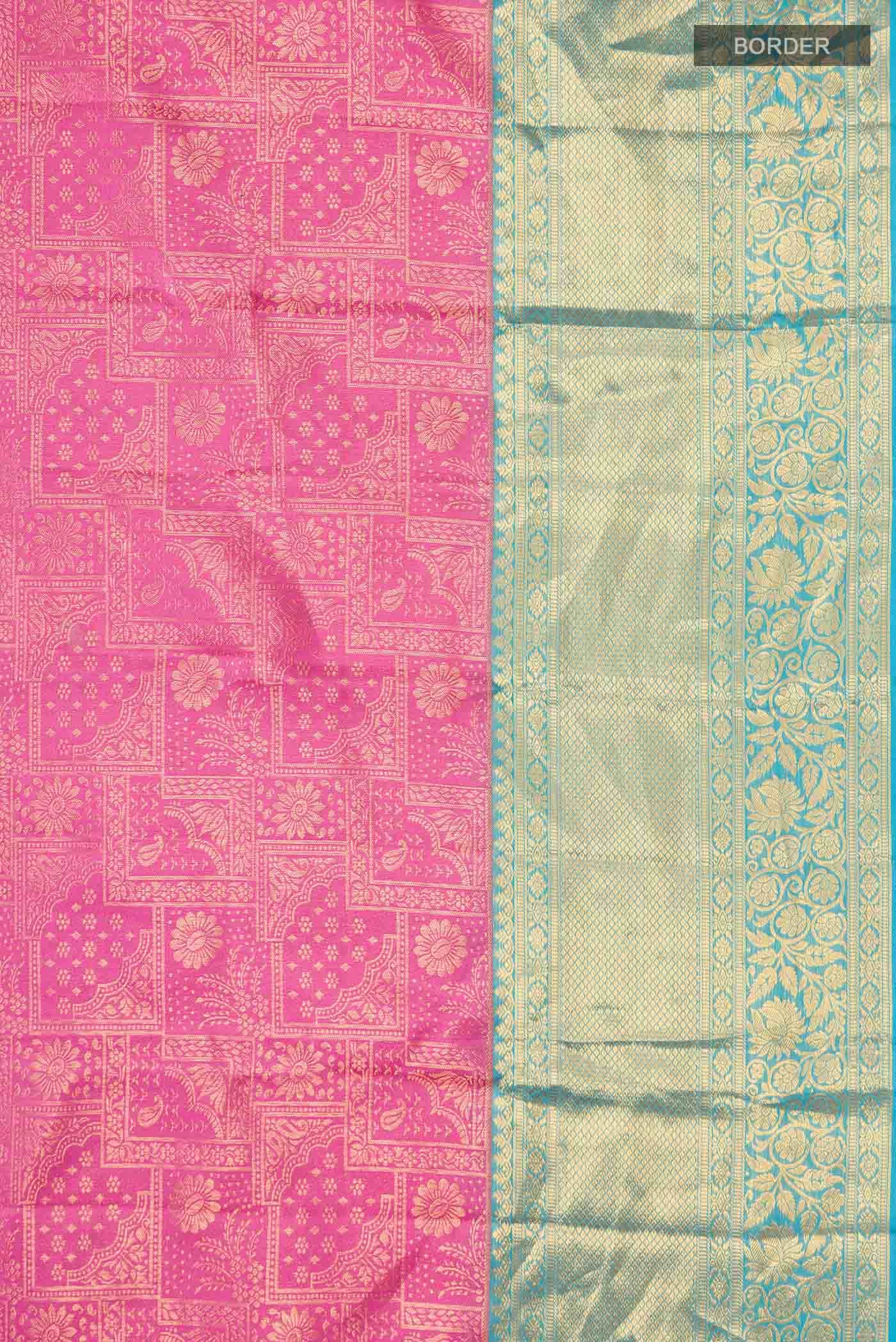 Pink Kanchipuram Silk Saree