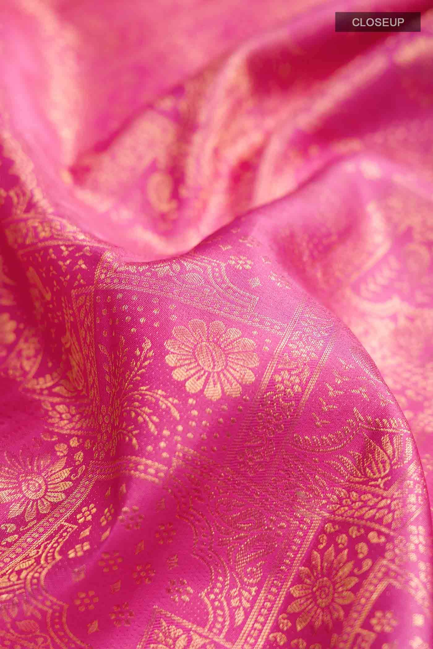 Pink Kanchipuram Silk Saree