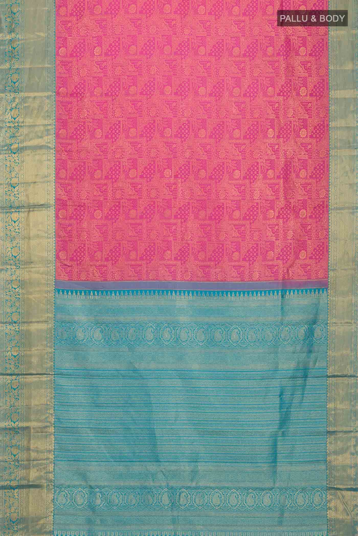 Pink Kanchipuram Silk Saree